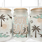 Sun Salt Sea & Sand Summer Beach UV Transfer 16oz Libby Glass Can Wrap Ready to Apply