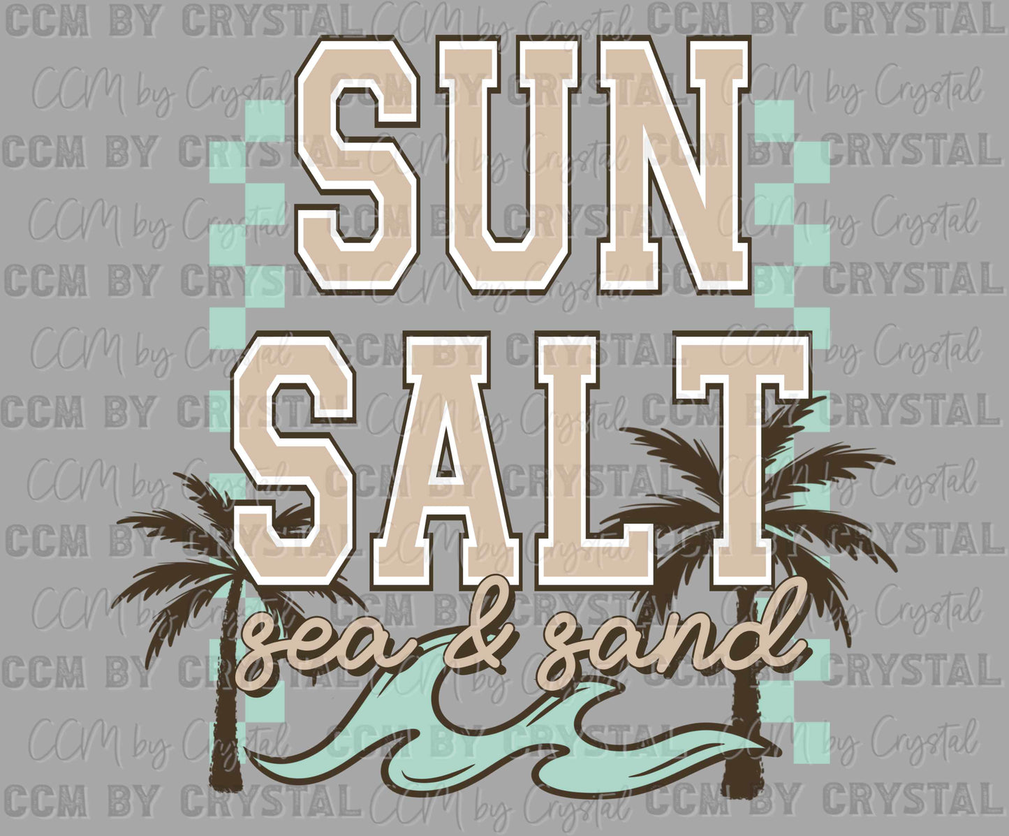 Sun Salt Sea & Sand Ready to Press Transfer DTF Transfer Sublimation Transfer