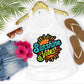 Sunshine Vibes Faux Embroidery Ready to Press Transfer DTF Transfer Sublimation Transfer