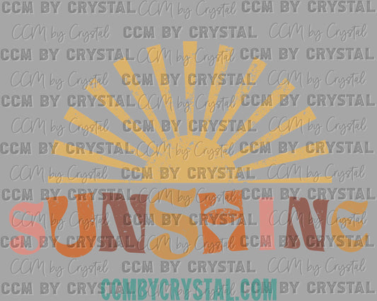 Distressed Sunshine Summer Ready to Press Transfer DTF Transfer Sublimation Transfer