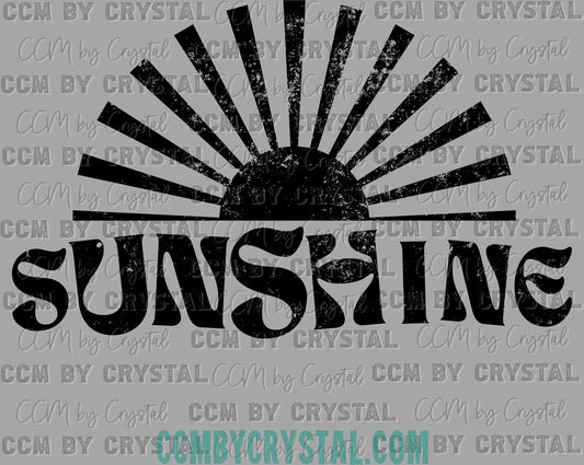 Distressed Sunshine Summer Ready to Press Transfer DTF Transfer Sublimation Transfer