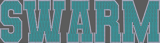 Swarm 11"X3" 2-Color Ready to Press Spangle Transfer Bling Transfer Sparkle Transfer