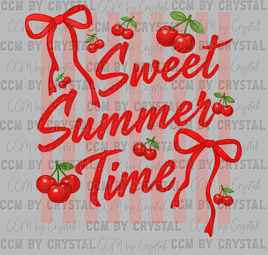 Sweet Summertime Cherries DTF Transfer Sublimation Transfer