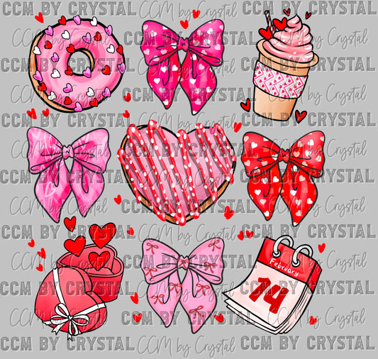 Valentines Day Sweets Ready to Press Transfer DTF Transfer Sublimation Transfer