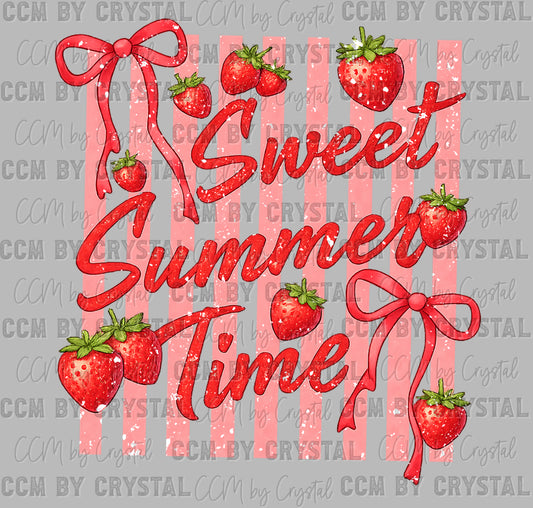 Sweet Summertime Strawberries DTF Transfer Sublimation Transfer