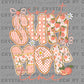 Sweet Summertime Peaches Ready to Press Transfer DTF Transfer Sublimation Transfer