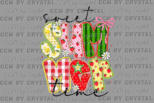 Sweet Summertime Watermelon Ready to Press Transfer DTF Transfer Sublimation Transfer