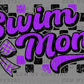 Swim Mom Purple Ready to Press DTF Transfers Sublimation Transfers