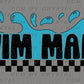 Swim Mama Purple Ready to Press DTF Transfers Sublimation Transfers