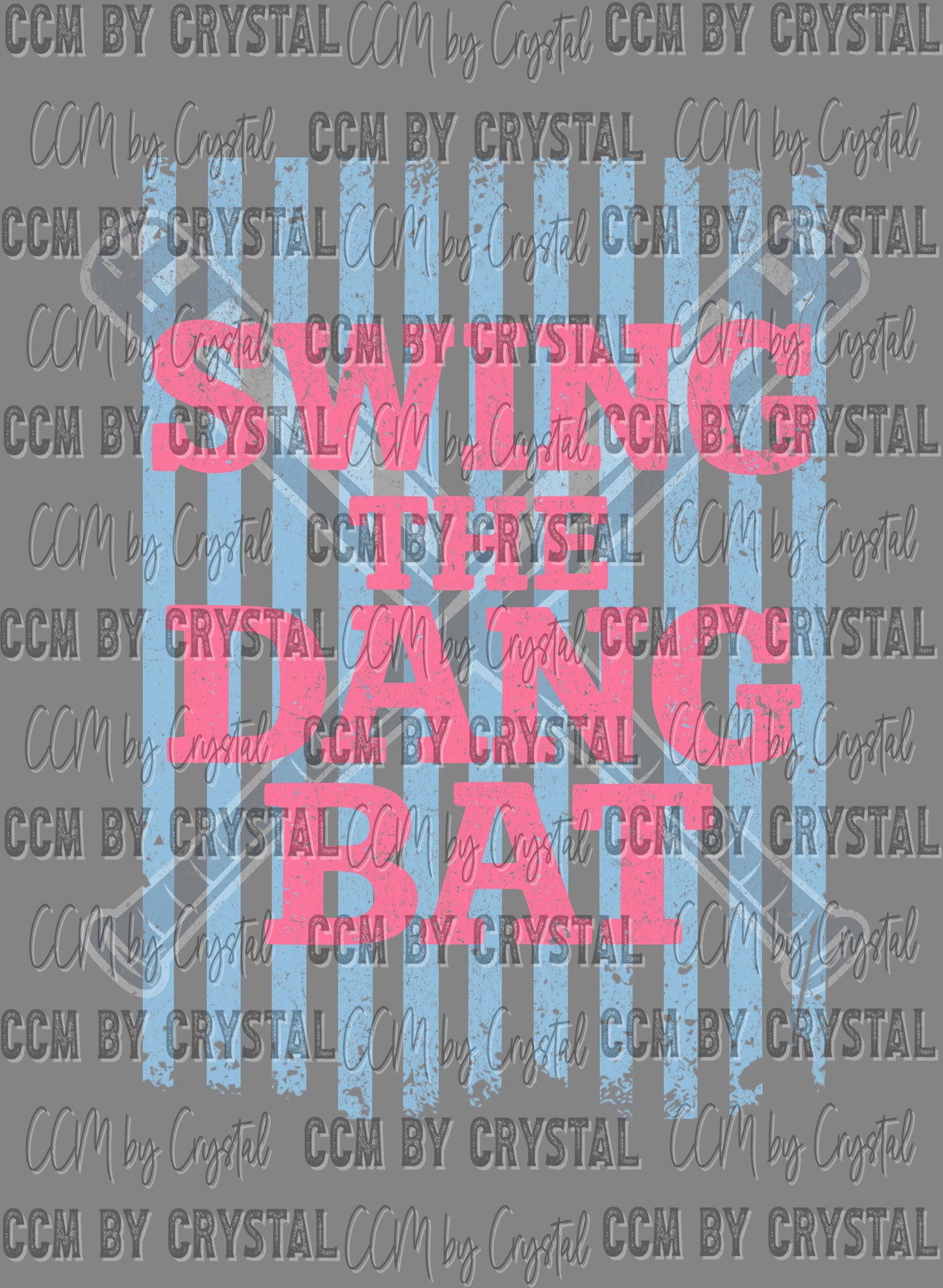 Swing the Dang Bat Baseball Ready to Press Instant Peel DTF Transfers Sublimation Transfers