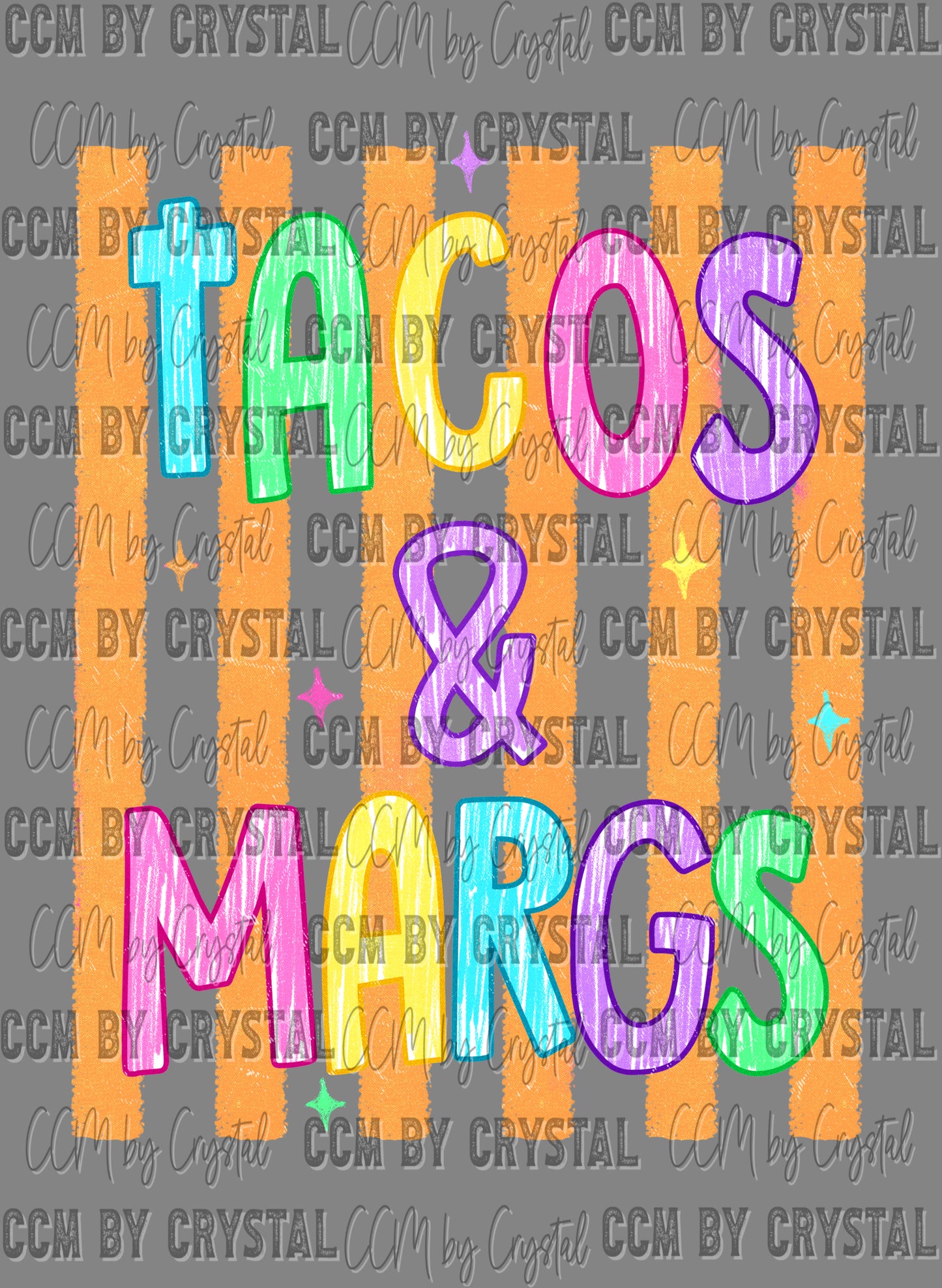 Tacos and Margs Summer DTF Transfer Sublimation Transfer