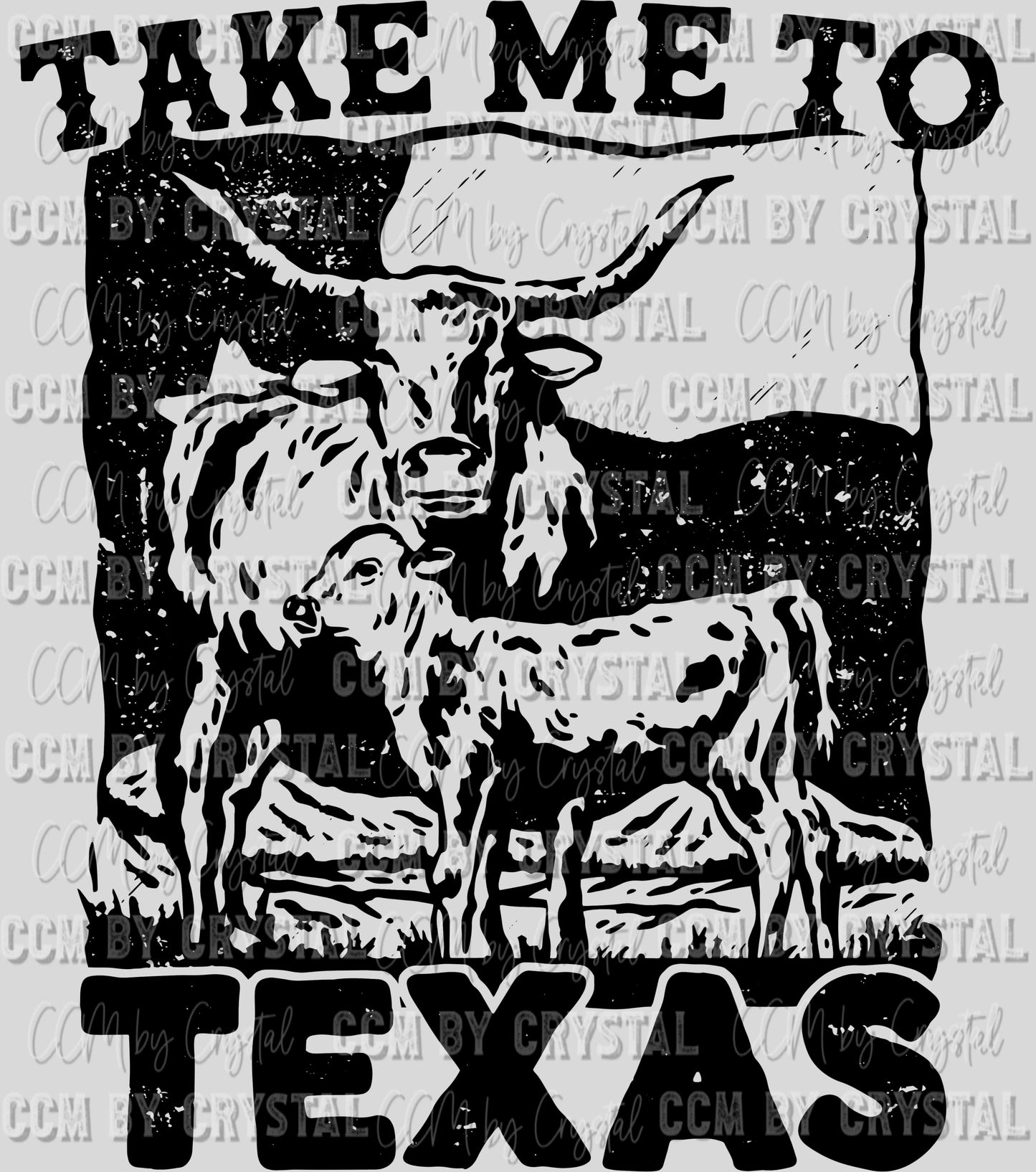 Take Me to Texas Ready to Press Transfer DTF Transfer Sublimation Transfer