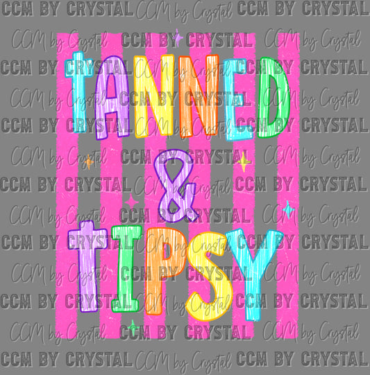 Tanned and Tipsy Summer DTF Transfer Sublimation Transfer