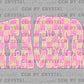 Teacher Pink Checkered Ready to Press Instant Peel DTF Transfers Sublimation Transfers