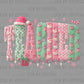 Teacher Faux Fake Yarn Christmas Ready to Press Instant Peel DTF Transfers Sublimation Transfers