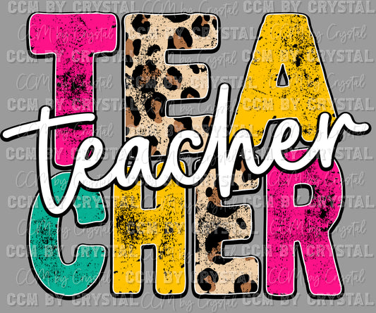 Teacher Back to School Ready to Press Transfer DTF Transfer Sublimation Transfer