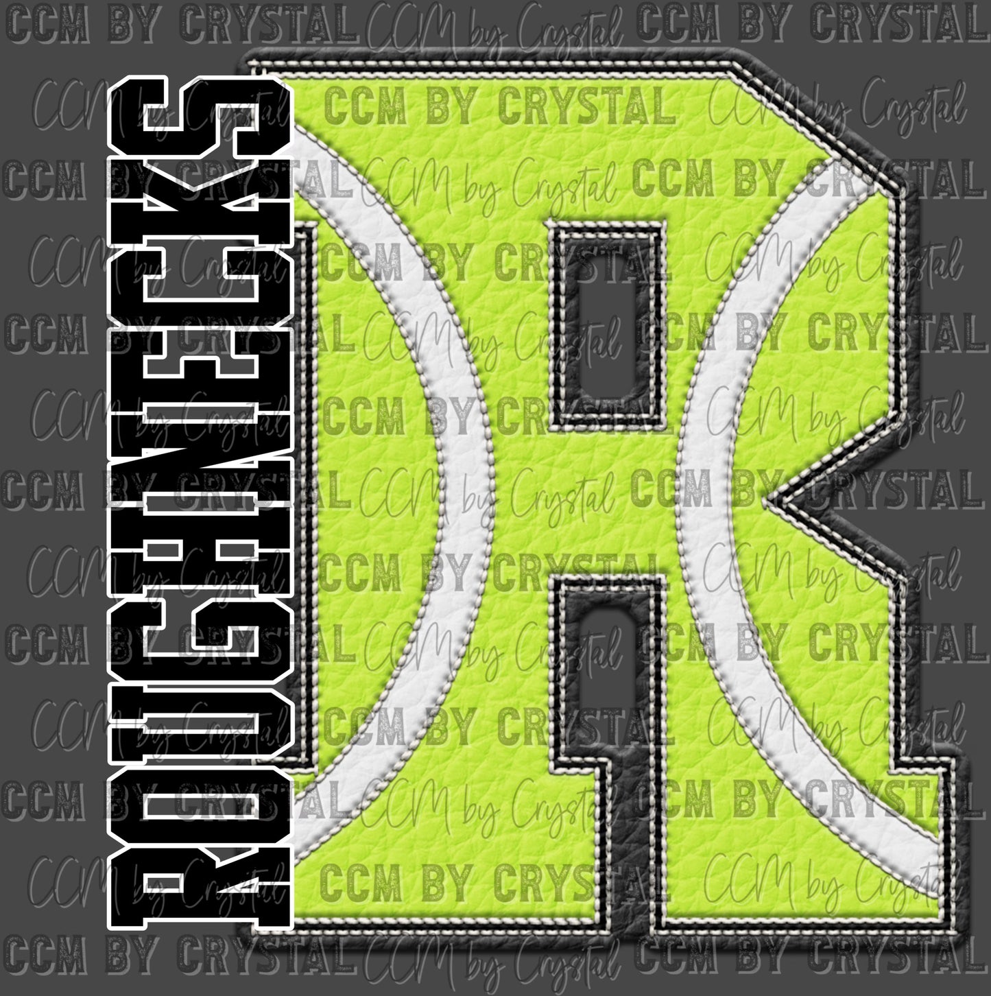 Personalized Tennis Faux Chenille Letter and Mascot Name Ready to Press Transfer DTF Transfer Sublimation Transfer