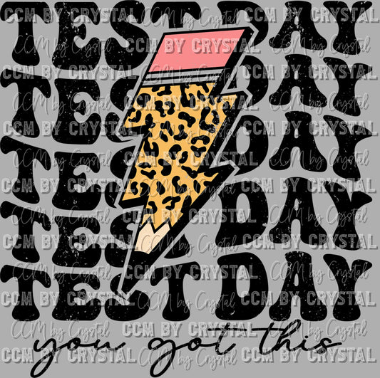 Distressed Test Day Ready to Press Transfer DTF Transfer Sublimation Transfer
