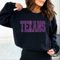 Texans 2-Color Approximately 11" wide Spangle Transfer