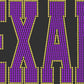 Texans 2-Color Approximately 11" wide Spangle Transfer