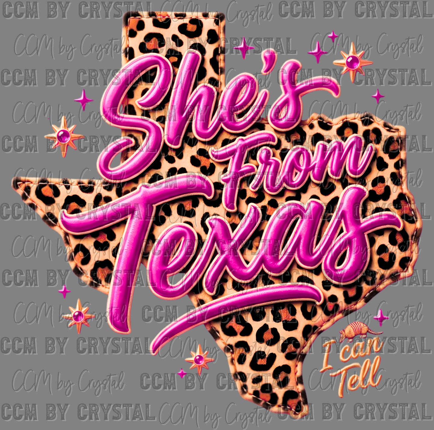 Leopard Texas Pink Ready to Press DTF Transfers Sublimation Transfers