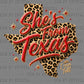 Leopard Texas Red Ready to Press DTF Transfers Sublimation Transfers