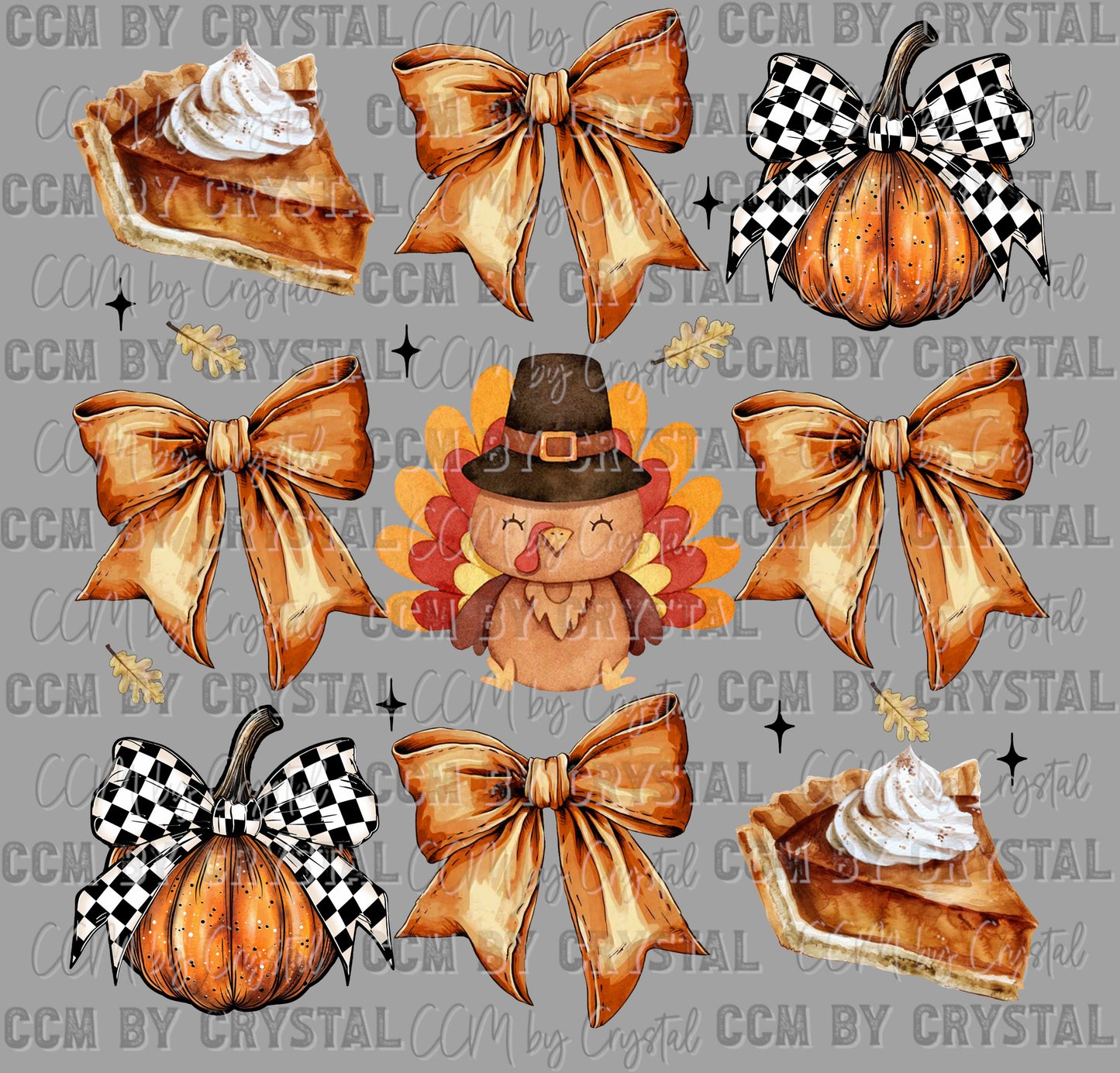 Thanksgiving Fall Coquette Ready to Press Transfer DTF Transfer Sublimation Transfer