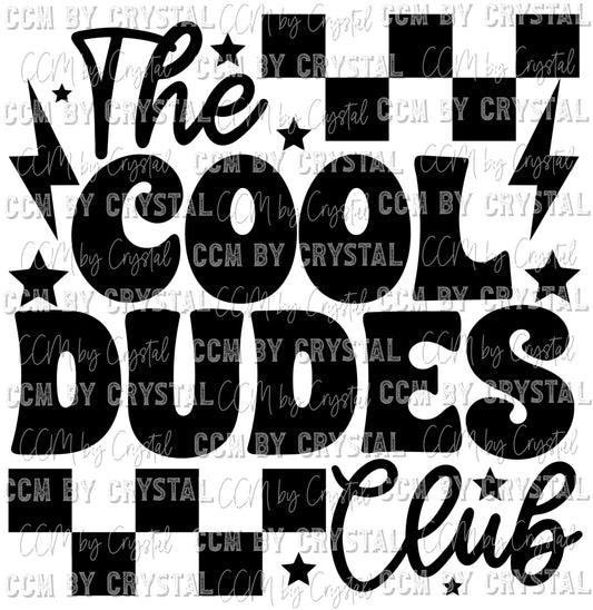 The Cool Dudes Club Black Ready to Press Transfer