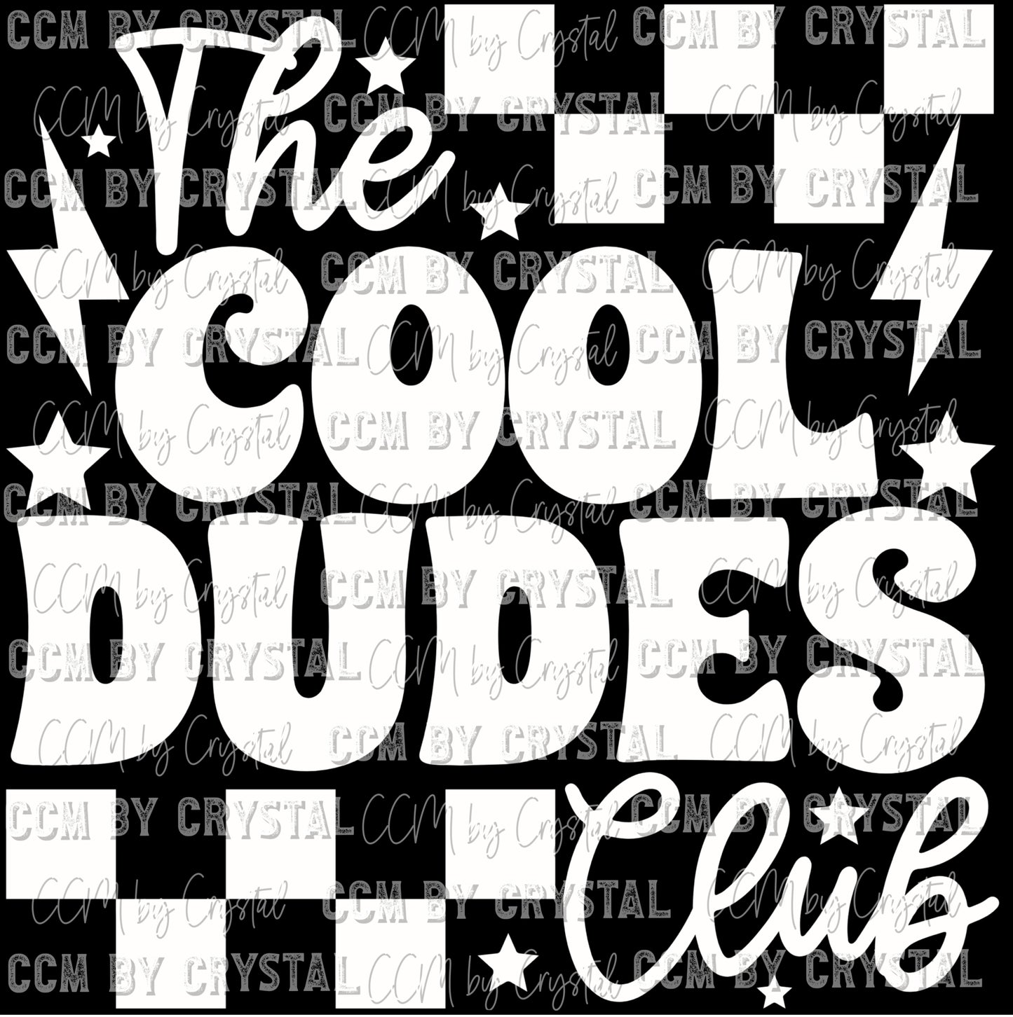 The Cool Dudes Club White Ready to Press Transfer