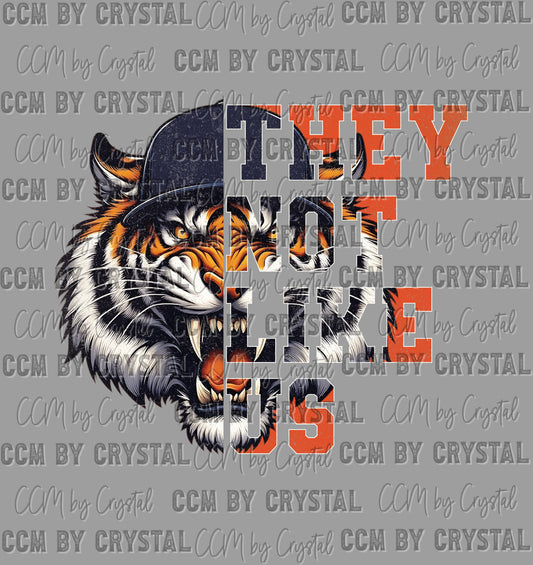 They Not Like Us Tigers Mascot Ready to Press Transfer DTF Transfer Sublimation Transfer
