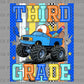 Third 3rd Monster Truck Back to School Ready to Press Transfer Direct to Film DTF Transfers