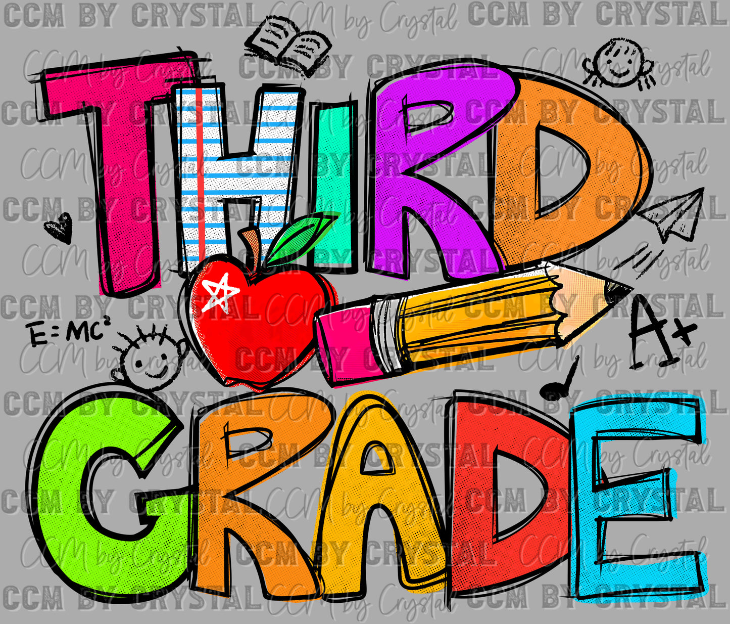 Third Grade Ready to Press Transfer DTF Transfer Sublimation Transfer