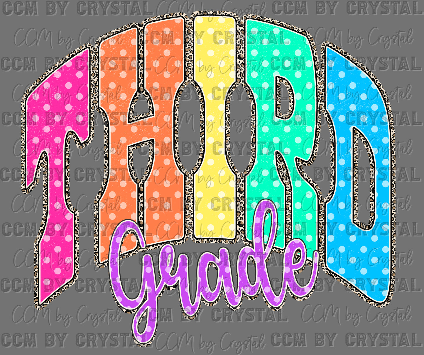 Third Grade Colorful Back to School Back to School Ready to Press DTF Transfers Sublimation Transfers