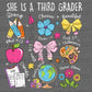 She is A Third Grader Ready to Press Transfer DTF Transfer