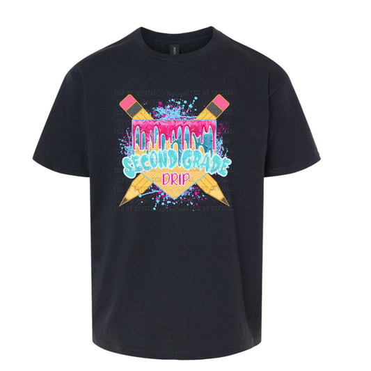 Second Grade Drip Back to School T-Shirt