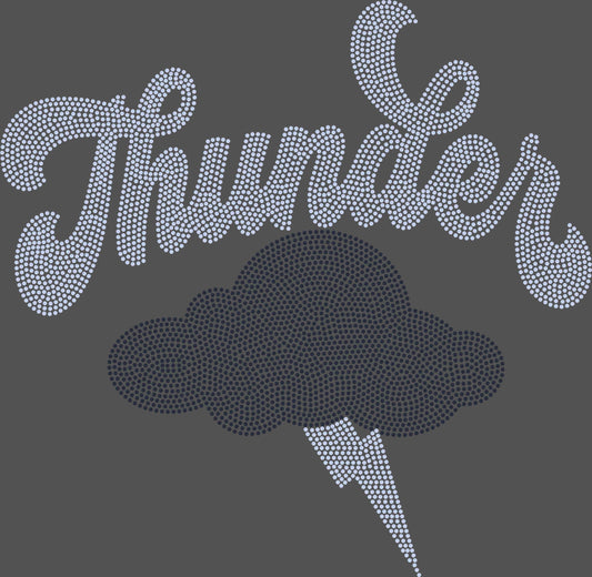 Thunder 11" Wide 2- Color Spangle Ready to Press Spangle Transfer Sparkle Bling