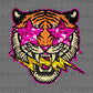 Tiger Head Faux Sequins Ready to Press Instant Peel DTF Transfers Sublimation Transfers