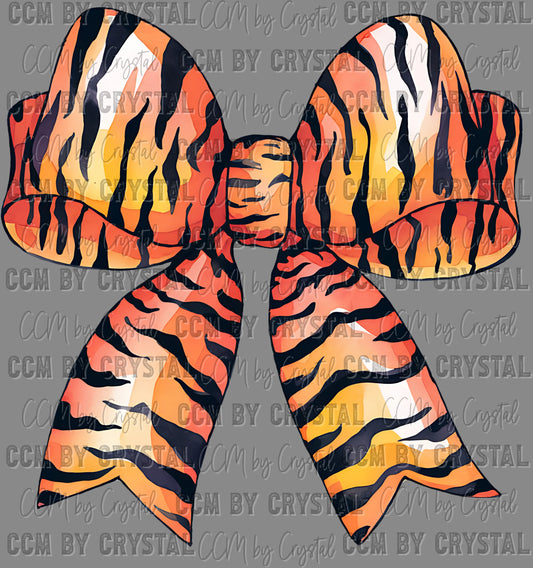 Tiger Bow Ready to Press Transfer DTF Transfer Sublimation Transfer