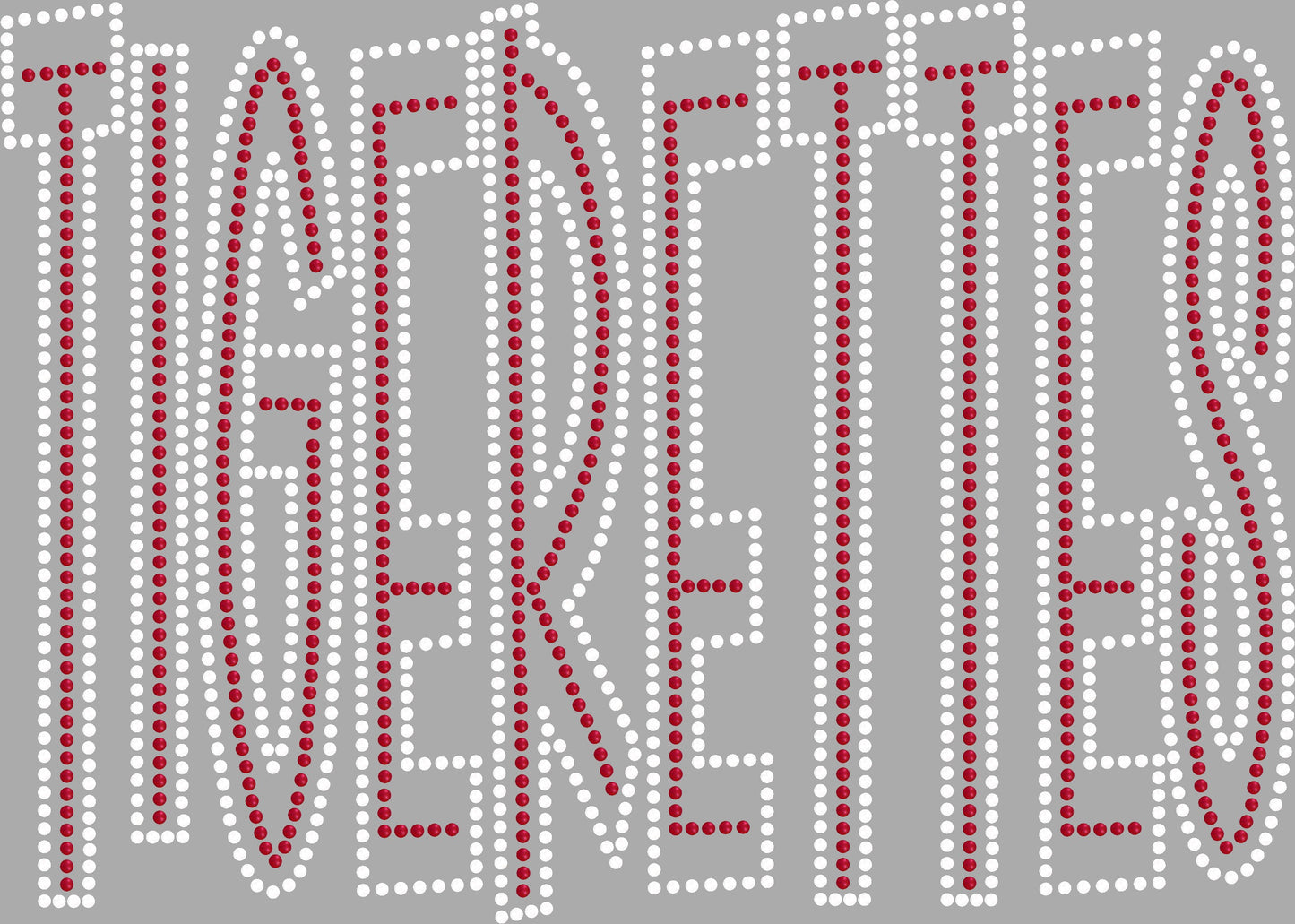 Tigerettes 2-Color Approximately 11"X7" Spangle Transfer