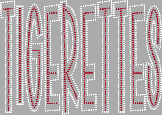 Tigerettes 2-Color Approximately 11"X7" Spangle Transfer