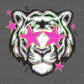 Tiger Mascot Faux Glitter Ready to Press DTF Transfers Sublimation Transfers