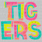 Colorful Tigers Mascot Ready to Press Transfer