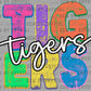 Tigers Mascot Ready to Press Transfer DTF Transfer Sublimation Transfer