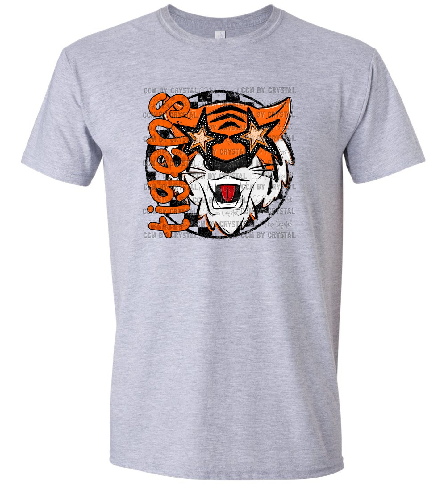 Tigers with Checkered Background T-Shirt