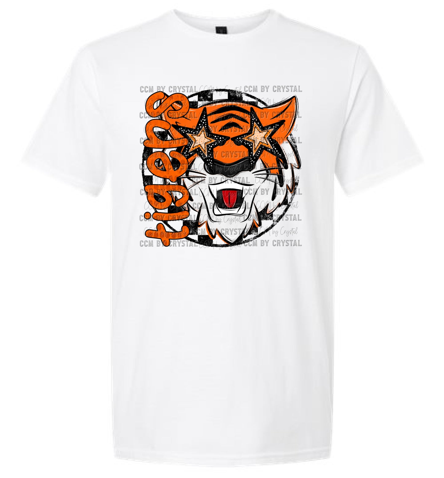 Tigers with Checkered Background T-Shirt