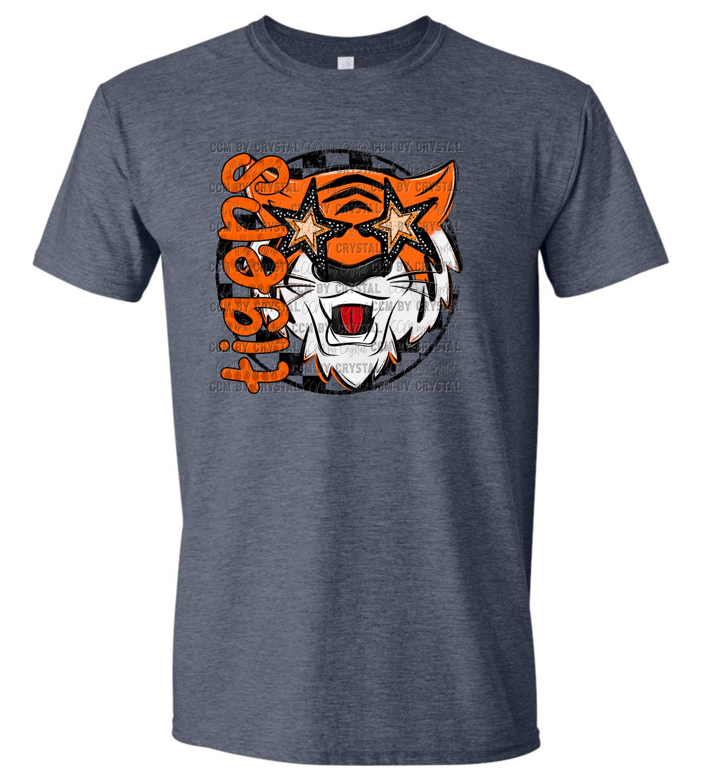 Tigers with Checkered Background T-Shirt