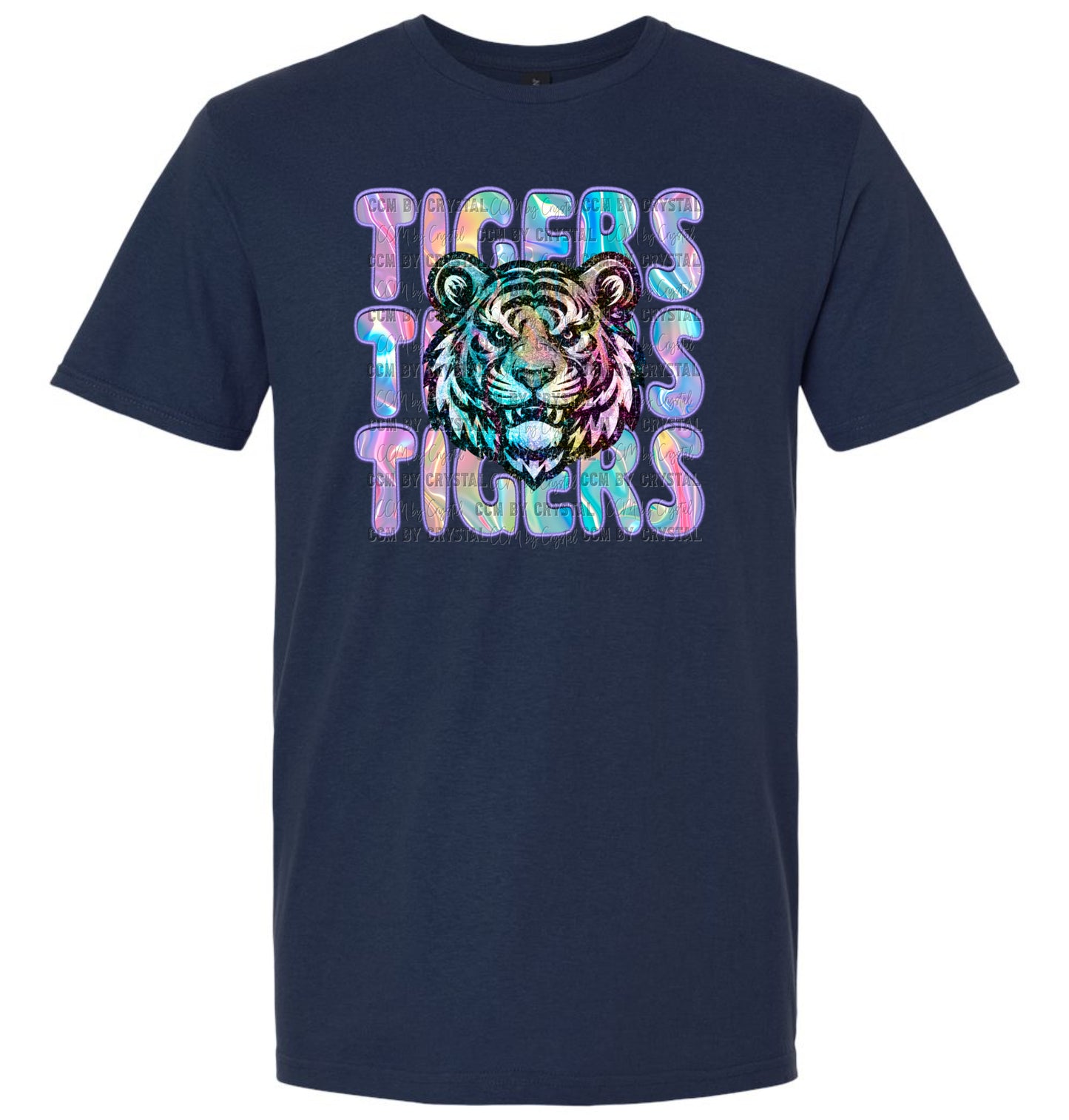 Tigers Faux Holo Effect T-Shirt