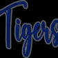 Tigers 11" Wide 2- Color Spangle Ready to Press Spangle Transfer Sparkle Bling