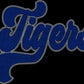 Tigers 11" Wide 2- Color Spangle Ready to Press Spangle Transfer Sparkle Bling