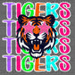 Tigers Colorful Mascot Ready to Press Transfer DTF Transfer Sublimation Transfer